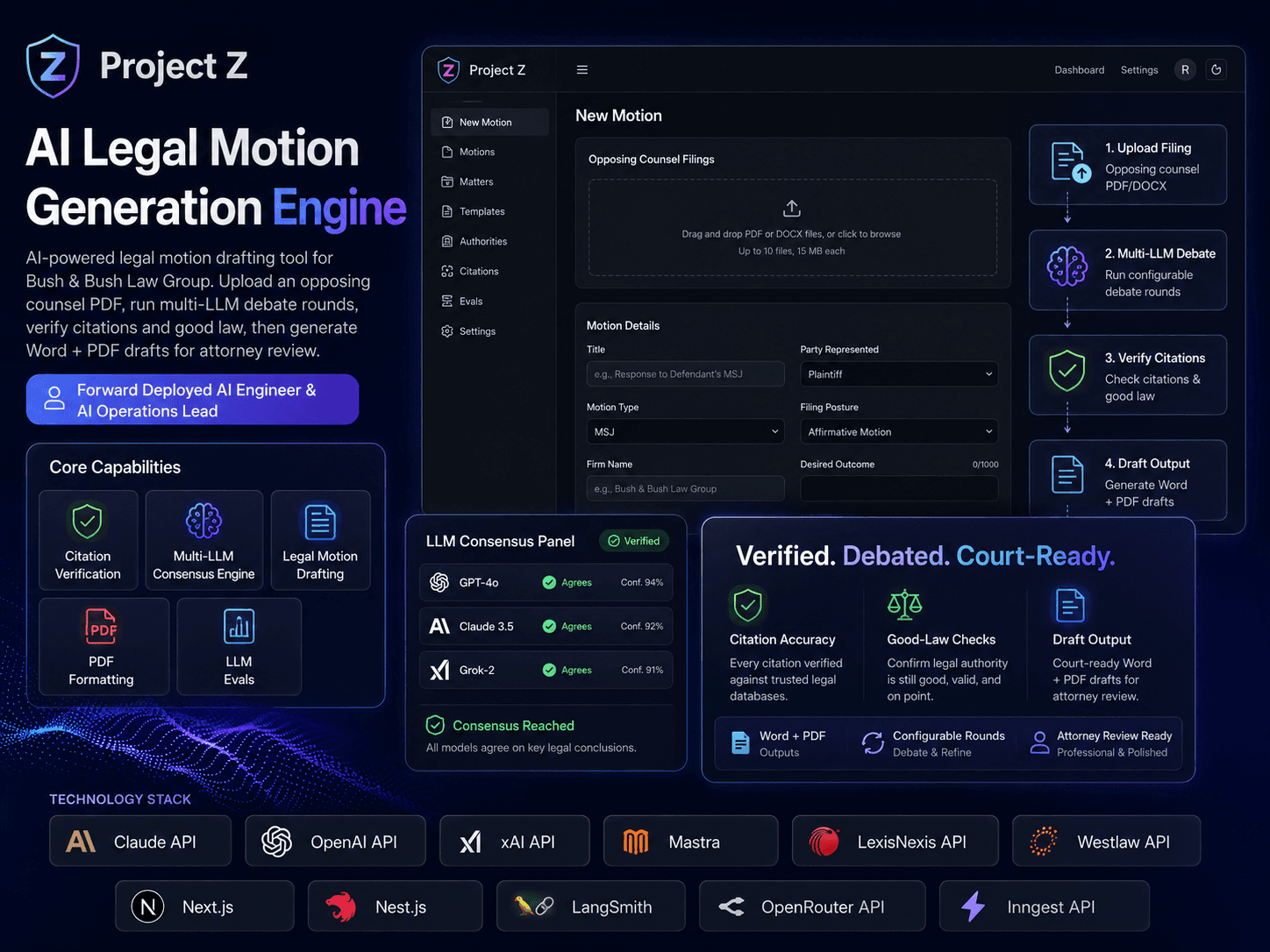 ProjectZ - AI multi-agent legal motion generation engine