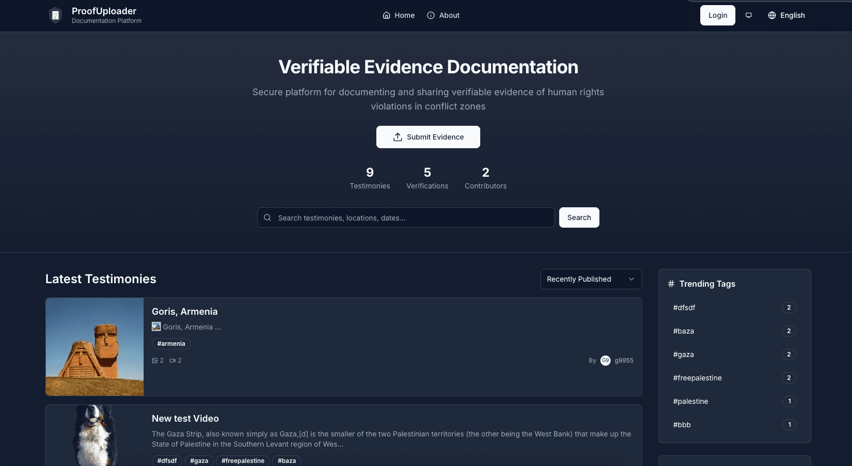 Proof Uploader